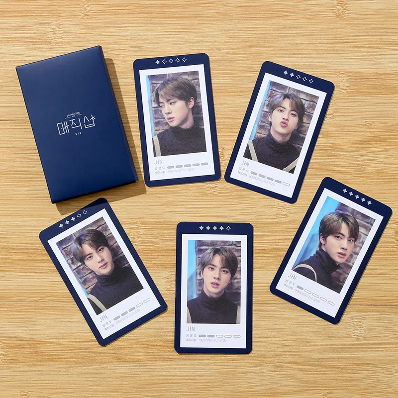 JIN KPOP Bangtan Boys World Tour говорите на себе, набор карт для гостей, японский полевой альбом, праздничные карты, фото плакат в виде карты, Фотокарта JIMIN V - Цвет: JIN