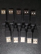 Conector de enchufe tipo A macho, USB, 4 pines, con cubierta de plástico negro, 10 Uds.