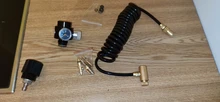 Airsoft Gas Adapter Adaptor Sets Connect Green/Red/Black Canisters with Coil hose