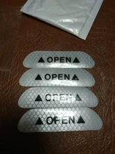 Pegatinas reflectantes de advertencia de colisión para puerta de coche, adhesivos reflectantes de larga distancia, adhesivos decorativos de papel, 4 Uds.