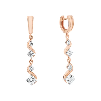 

Silver earrings with cubic zirconia sunlight sample 925