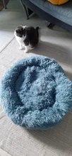 Cama de Gato supersuave, 14 colores, redonda, mullidas de gato, cesta para dormir, larga felpa, cálida, alfombrilla para mascotas, perrera ligera de tacto cómodo