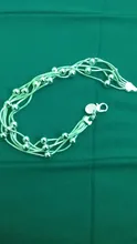 DOTEFFIL-pulsera de plata de ley 925 con cinco cadenas de serpiente, brazalete de cuentas liso, joyería de compromiso para boda