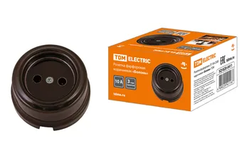 

Porcelain socket 2 p 10A 250 V Brown "bologna" TDM