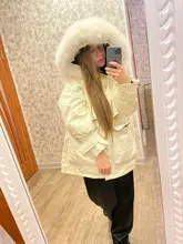 Winter Jacket Coat Parkas Fitaylor Zipper-Down Natural Women Outerwear Snow Warm Thick