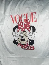 Camisetas con estampado de ratón de Minnie para mujer, camisetas informales de manga corta para niñas pequeñas, ropa a juego familiar de marca de verano