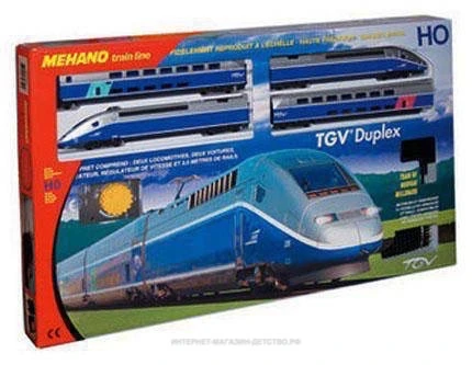 Mehano HO French SNCF 4-Piece TGV DUPLEX OUIGO HIGH SPEED TRAIN MULTIPLE  UNIT MB