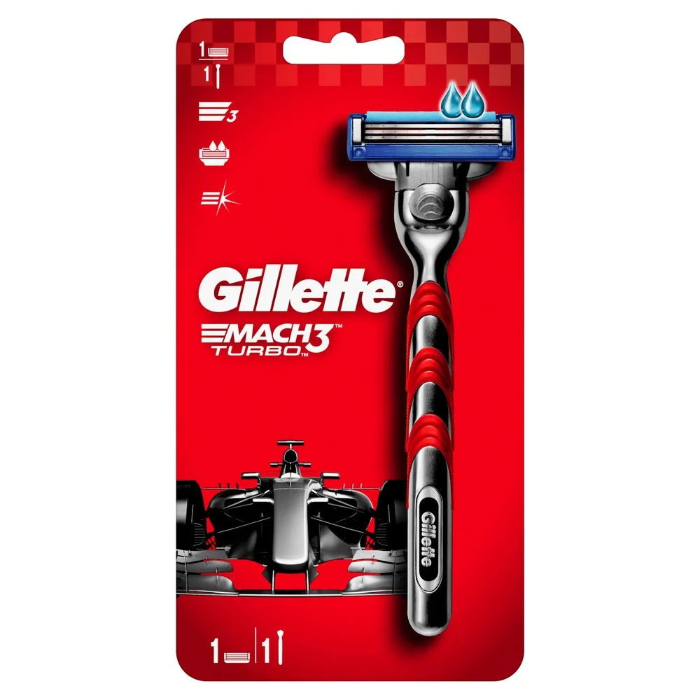 Мужская Бритва Gillette Mach 3 Turbo c 1 сменной кассетой|machine for shaving|gillette machgillette mach turbo |