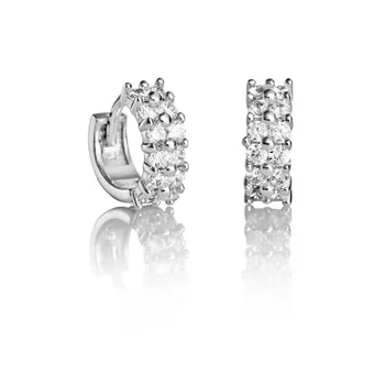 

Silver Hoop earrings 8mm Zircons Viceroy