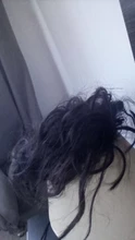 SARLA-moño fruncido para pelo postizo, banda elástica para moño, extensión sintética, postizo rizado, Donut, pelo Afro