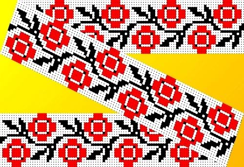 Рисунок-схема на водорастворимом флизелине КАРОЛИНКА арт. КФО-004 5х40 см |