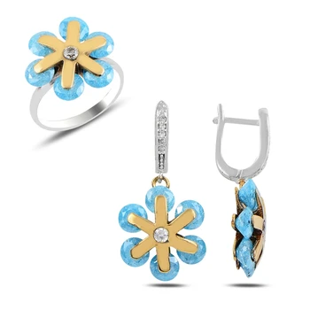 

Silver 925 Sterling Zircon Cubic Zirconia Authentic Set