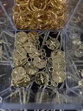 Eruifa-20 Uds. De 12mm de abalorios de aleación de Zinc, collares al por mayor, pendientes, pulsera, joyería hecha a mano, 2 colores