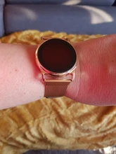 Relojes magnéticos de acero inoxidable para mujer, pulsera electrónica minimalista con correa de malla, color oro rosa, 2020