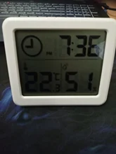 Termómetro multifunción higrómetro, Monitor electrónico automático de temperatura y humedad, reloj con pantalla LCD grande de 3,2 pulgadas