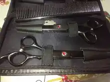 Tijeras de acero inoxidable para perros de compañía herramienta de corte de peluquero, 5 uds.