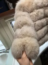 De invierno de la moda de cuero cálida capa natural abrigo de piel de zorro chaqueta de piel auténtica de zorro de invierno grueso abrigo cálido