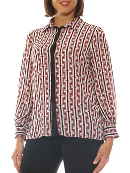 

Shirt women georgette fancy geometric size soft