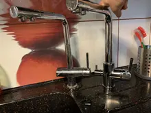 Accoona-grifo de cocina con soporte doble contemporáneo, filtro de agua limpia de doble agujero, purificador de latón, grifo de lavabo, A5179-4