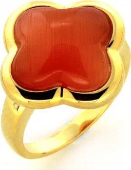 

Silverhouse ring with cat eye in silver with gilding