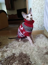 Fashion Pattern Clothes for Cats Cute Reindeer Sweater for Sphinx Cat Winter Warm Costume
