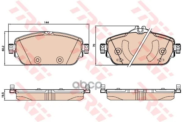 Колодки Тормозные Mercedes W205 14- Передние L=144мм. Trw/Lucas Gdb2070 TRW/Lucas арт. GDB2070