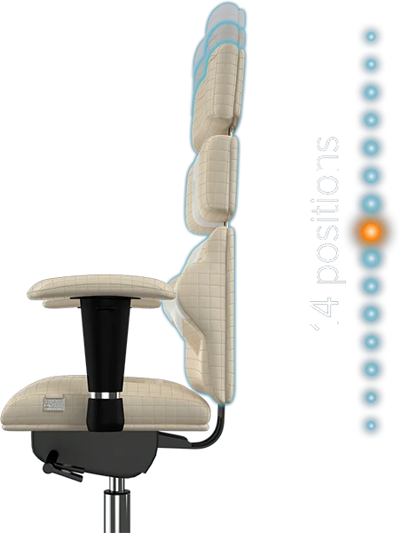 Office chair KULIK SYSTEM PYRAMID Black Computer chair Relief and comfort for the back 5 zones control spine