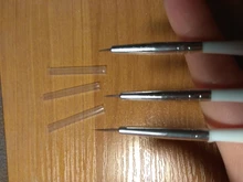ROSALIND 3 unids/lote blanco cepillo para uñas de Gel UV polaco cepillos suaves para manicura pequeño pintura patrón con forma de uña de uñas de arte