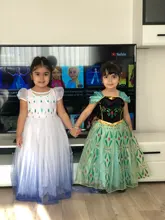 Las niñas Elsa vestido Cosplay reina de la nieve 2 disfraz Elsa niños disfraz fiesta de cumpleaños de Anna vestidos de princesa ropa nueva