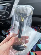 Rodillo de Jade de obsidiana, masajeador Gouache para cara, herramientas de cuidado para la piel Facial, corporal Natural, rodillos masajeadores de belleza