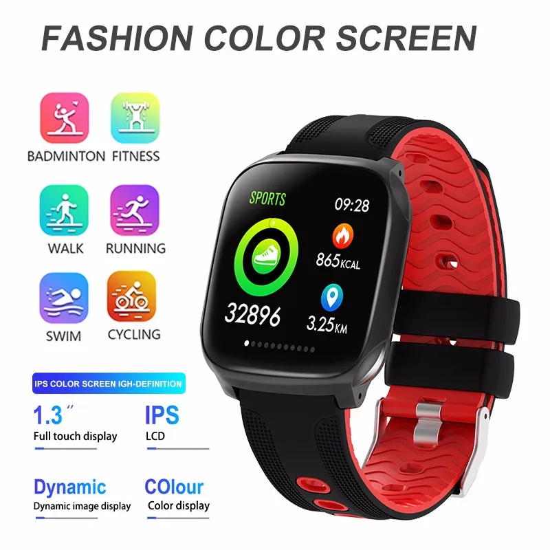 

F12 Smart Watch Heart rate monitor multiple Sports modes Blood Pressure Fitness bracelet Waterproof Smart bracelet for men women