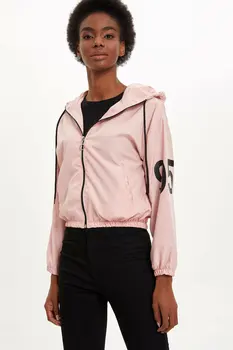 

DeFacto Woman Mont Coat Women Spring Casual Zipper Coats Women's Short Jacket Coats Women Solid Color Coats-M1199AZ19SP