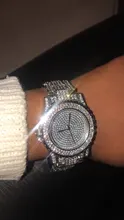 Reloj de pulsera de cuarzo y acero inoxidable para mujer, pulsera de lujo con diamantes de imitación, a la moda, #1
