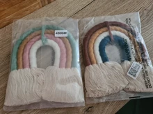 Colgante de arco iris para pared de dormitorio, accesorio tejido de decoración para habitación nórdica infantil