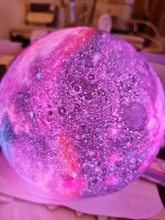 Galaxy Light Moon-Lamp Remote-Control Gift Change-Touch 3d-Printing 16-Color Kids as