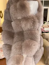 Vest Jacket Real-Fur-Coat Natural Winter Fashion Womens High-Quality Luxurious Fox-Fur