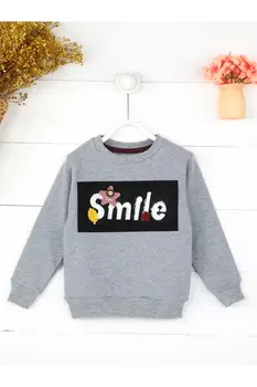 

Gray Seasonal Girl Child Sweatshirt