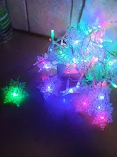 Led-String-Lights Christmas-Snowflakes Holiday Party Waterproof Connectable Wave