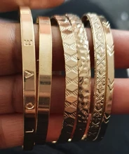 Geometric Bracelet-Set Letter Gold Jewelry Vintage Beach 2pcs/setwomen Carved-Arrow Round