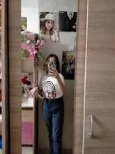 Mom Jeans Clothing Harem-Pants Velvet High-Waist Plus-Size Woman Blue Winter Denim 