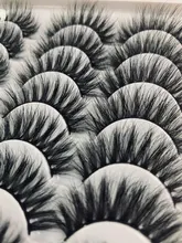 Pestañas postizas 3D de visón Natural, accesorio de maquillaje de imitación, 3D, 5/8/14 pares