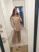 Outwear Jackets Long-Coats Camel ZXQJ Woolen Girls Chic Elegant Spring-Autumn Vintage Women