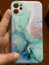 Ottwn-funda de teléfono con textura de mármol mate para iPhone, carcasa trasera suave IMD para iPhone 11 Pro Max 12 Pro 12Mini X XR XS Max 7 8 Plus