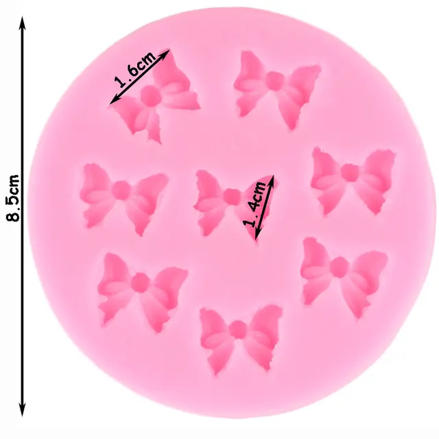 Mini Íjak Szilikon Öntőszekrények Csokornyakkara Cupcake Topper Fondant Penész Diy Torta Dekorációs Szerszámok Cukorkás Gyanta Agyag Csokoládé Gumpaste - Image 2