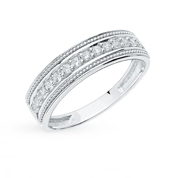 

Silver ring with cubic zirconia sunlight sample 925 test