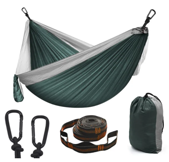Outdoor camping parachute cloth double camping hammock
