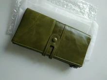 Cartera de mano de piel auténtica para hombre y mujer, billetera larga con cremallera, cartera monedero, bolso para teléfono, RFID, nuevo diseño