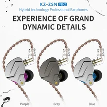 KZ ZSN PRO 1BA 1DD Hybrid In Ear Earphone HIFI DJ Running Sport Earphone Earbud