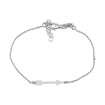 

Law silver bracelet 925m. Rhodium-plated 17cm. Arrow brightness clasp women