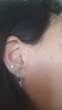 Pendientes de aro de estrella y luna de Plata de Ley 925 auténtica para mujer, accesorios de joyería delicada para fiesta